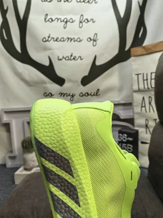 Adidas Green Black Chunky Platform Sole Engineered Knit Upper Lifestyle Sneakers 3