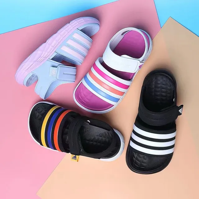 Adidas Sandales pour Enfants à Double Bride Pastel Colorblock Casual 3