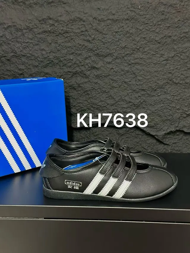 Adidas Mary Jane Argent Blanc Métallique Cuir-Like Supérieur Trois Velcro Straps Mary Jane Chaussures 5