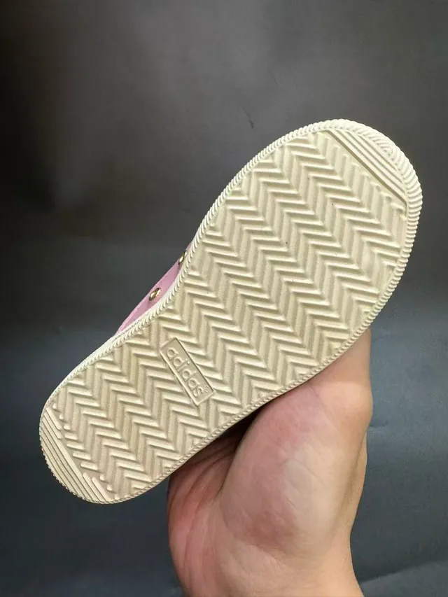 Adidas Mary Jane Argent Blanc Métallique Cuir-Like Supérieur Trois Velcro Straps Mary Jane Chaussures 16