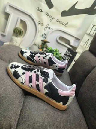 Adidas Multicolor Black Leopard-Print Upper Three-Stripe Side Panel Lifestyle Sneakers 17