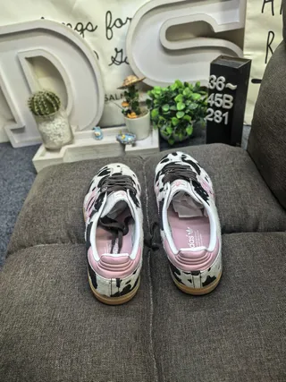 Adidas Multicolor Black Leopard-Print Upper Three-Stripe Side Panel Lifestyle Sneakers 18