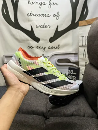 Adidas Multicolor Orange Lightweight Mesh Upper Neon Gradient Overlay Running Shoes 5