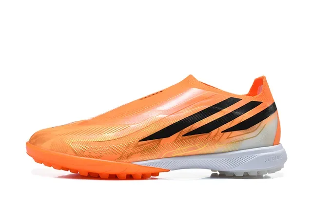Adidas Chaussures de football turf orange noir low-cut sock-fit upper transparent overlay synthétique 10