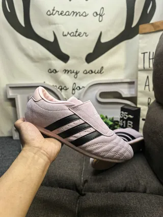 Adidas Pink Black Laceless Slip-On Quilted Vamp Lifestyle Sneakers 5