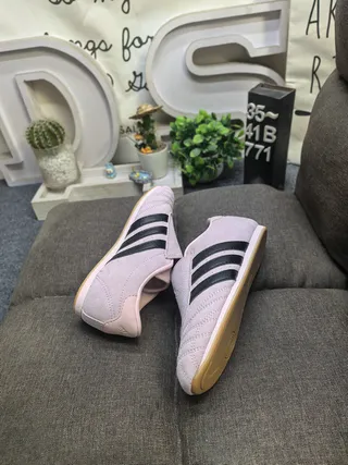 Adidas Pink Black Laceless Slip-On Quilted Vamp Lifestyle Sneakers 6