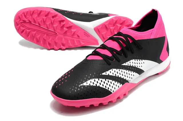 Adidas rose noir coupe basse colockette lacets asymétriques cage gazon artificiel chaussures de football 20