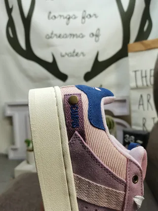 Adidas Pink Blue Low-Top Patchwork Textile Upper Lifestyle Sneakers 3