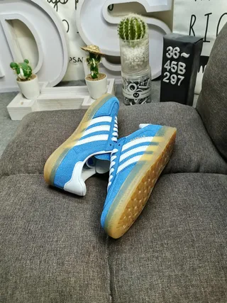 Adidas Pink Green Suede Upper Gum Rubber Sole Lifestyle Sneakers 6