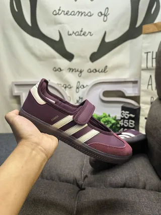 Adidas Pink White Laceless Mary Jane Three-Stripe Side Panel Lifestyle Sneakers 5