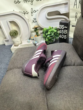 Adidas Pink White Laceless Mary Jane Three-Stripe Side Panel Lifestyle Sneakers 6