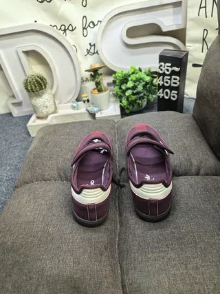 Adidas Pink White Laceless Mary Jane Three-Stripe Side Panel Lifestyle Sneakers 8