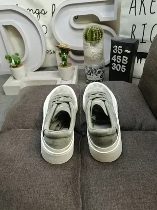 Adidas Platform Suede Gray Lifestyle Sneakers 8