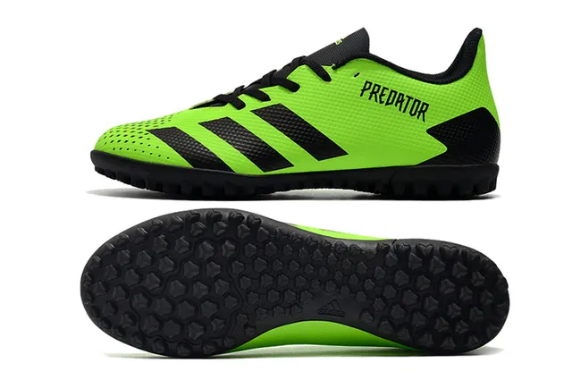 Adidas Predator Preto e Branco Turf Sapatos de Futebol 6