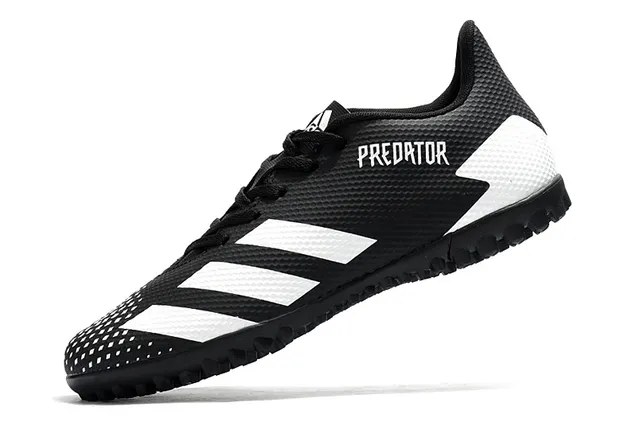 Adidas Predator Preto e Branco Turf Sapatos de Futebol 14