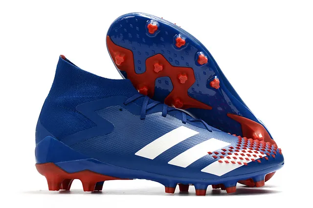 Adidas Predator কালো লাল হাই-কাট সক-ফিট কলার অ্যাসিমেট্রিক লেস কভার ফার্ম-গ্রাউন্ড সকার শোজ 3