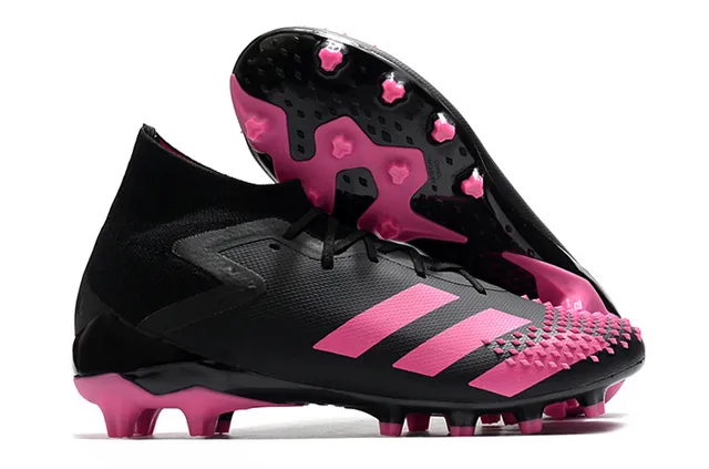 Adidas Predator কালো লাল হাই-কাট সক-ফিট কলার অ্যাসিমেট্রিক লেস কভার ফার্ম-গ্রাউন্ড সকার শোজ 11
