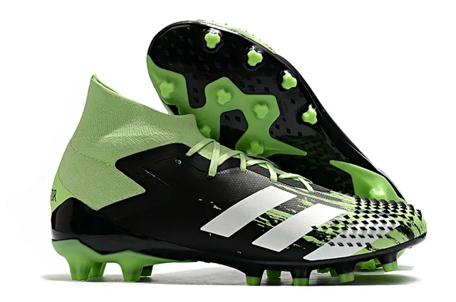 Adidas Predator কালো লাল হাই-কাট সক-ফিট কলার অ্যাসিমেট্রিক লেস কভার ফার্ম-গ্রাউন্ড সকার শোজ 12