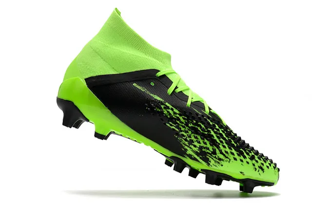 Adidas Predator কালো লাল হাই-কাট সক-ফিট কলার অ্যাসিমেট্রিক লেস কভার ফার্ম-গ্রাউন্ড সকার শোজ 18