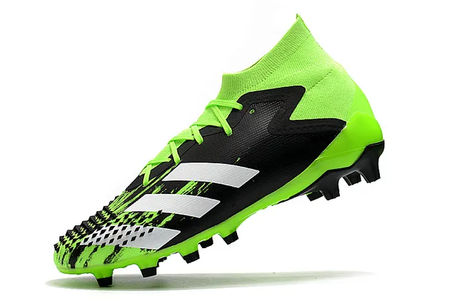 Adidas Predator কালো লাল হাই-কাট সক-ফিট কলার অ্যাসিমেট্রিক লেস কভার ফার্ম-গ্রাউন্ড সকার শোজ 19