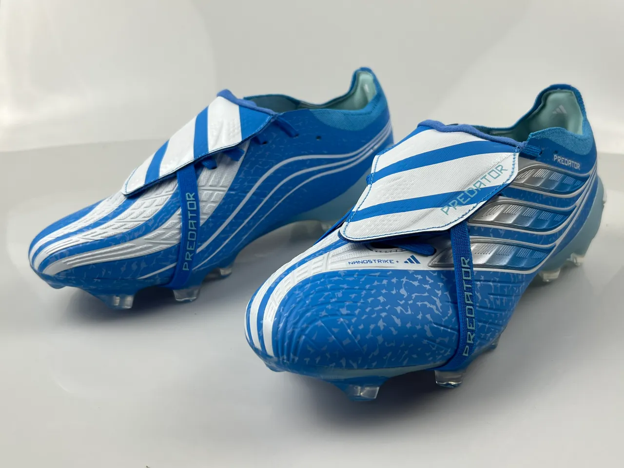 Adidas Predator Nanostrike+ Blue White Firm-Ground Soccer Shoes 2