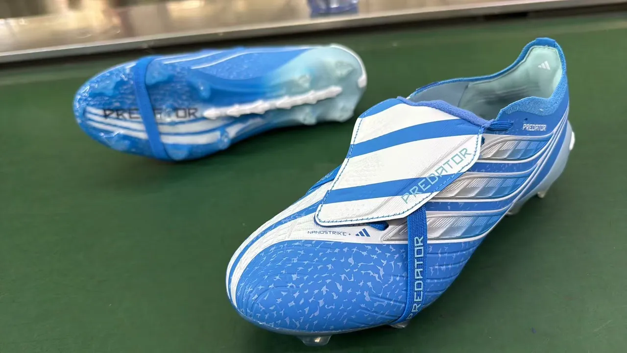 Adidas Predator Nanostrike+ Blue White Firm-Ground Soccer Shoes 4