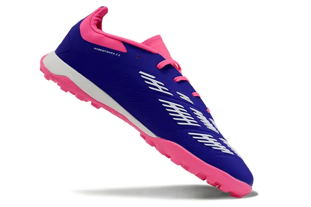 Adidas Predator Rose Violet Bas Coupé Tige Synthétique Trois Bandes Blanches Gazon Artificiel Chaussures de Football 2
