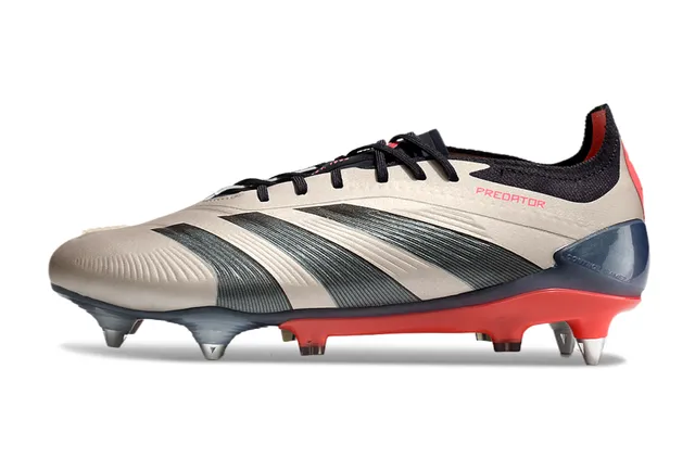 Adidas Predator White and Gold Firm-Ground Soccer Shoes 8