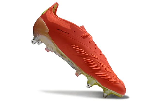 Adidas Predator White and Gold Firm-Ground Soccer Shoes 9