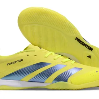 Adidas Predator Yellow Blue Low-Top Synthetic Upper Indoor Soccer Shoes