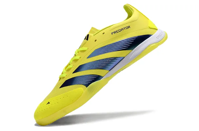 Adidas Predator Jaune Bleu Low-Top Synthetic Upper Chaussures de football indoor 3