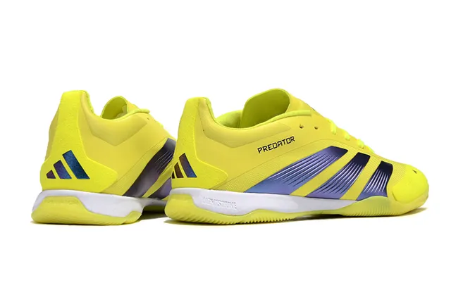 Adidas Predator Jaune Bleu Low-Top Synthetic Upper Chaussures de football indoor 5