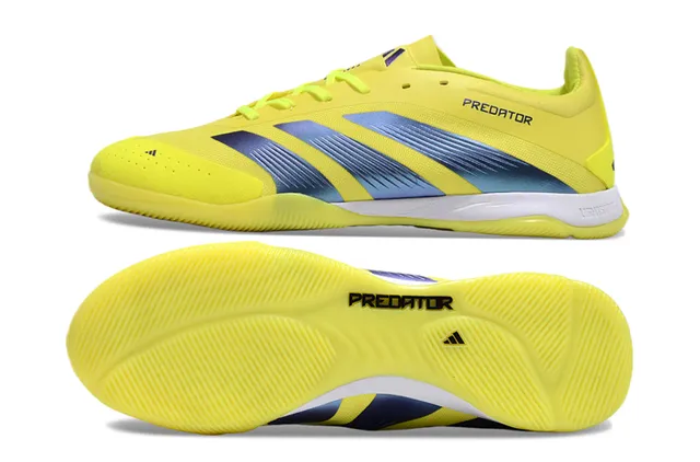 Adidas Predator Jaune Bleu Low-Top Synthetic Upper Chaussures de football indoor 6