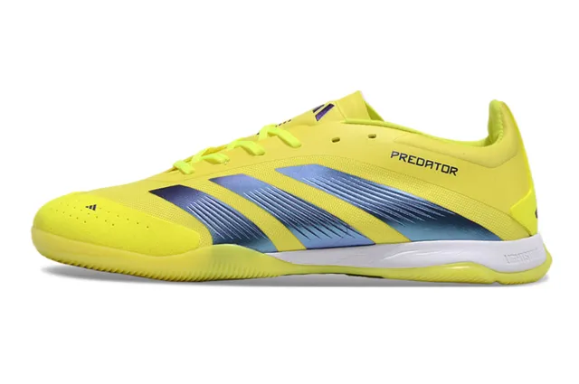 Adidas Predator Jaune Bleu Low-Top Synthetic Upper Chaussures de football indoor 7