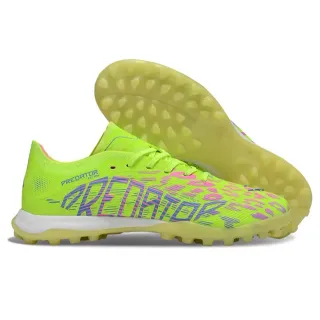 Adidas Predator Amarillo Multicolor Verde Lima Neón Upper Sintético Zapatos de Fútbol Turf