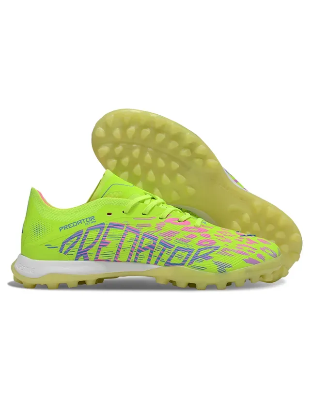 Adidas Predator Chaussures de football jaune multicolor vert lime néon upper synthétique turf 1