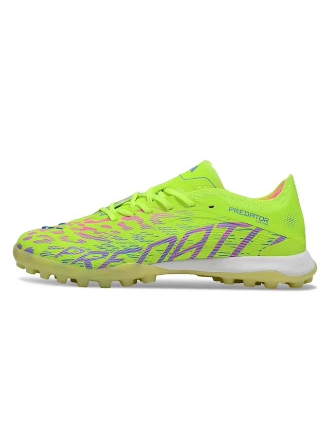 Adidas Predator Chaussures de football jaune multicolor vert lime néon upper synthétique turf 2