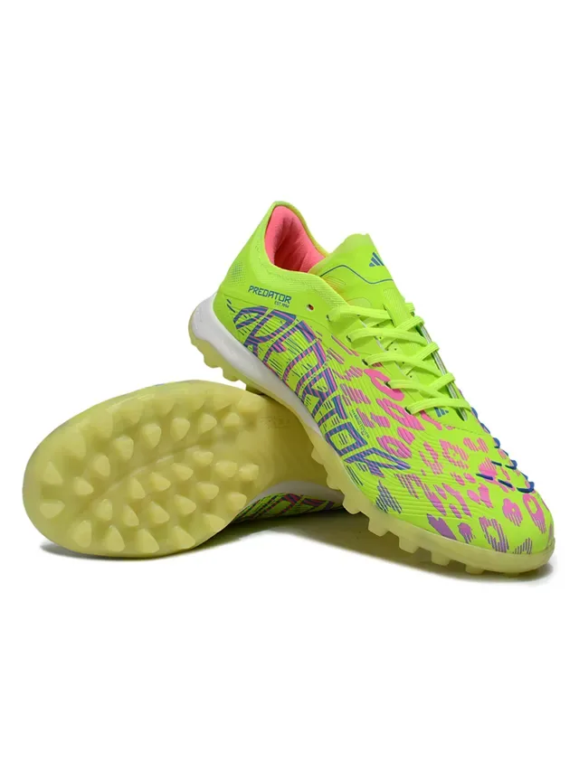Adidas Predator Chaussures de football jaune multicolor vert lime néon upper synthétique turf 3