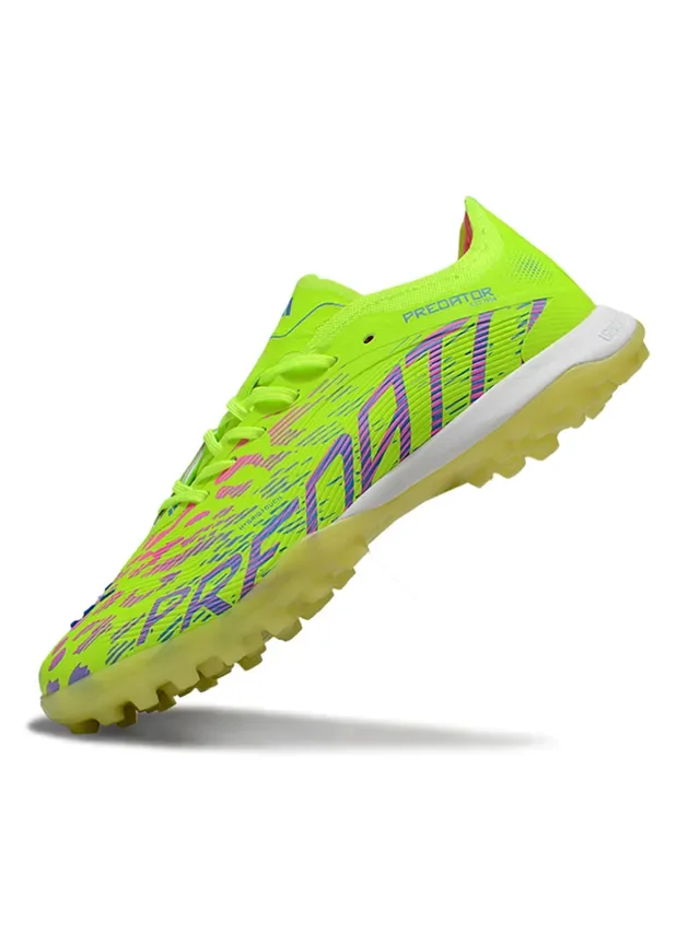 Adidas Predator Chaussures de football jaune multicolor vert lime néon upper synthétique turf 4