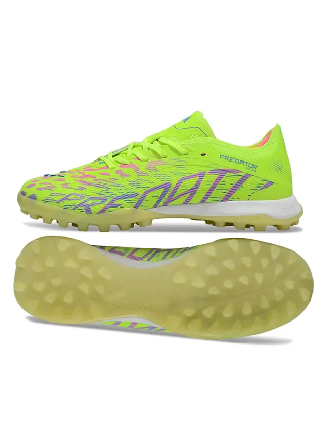 Adidas Predator Chaussures de football jaune multicolor vert lime néon upper synthétique turf 5