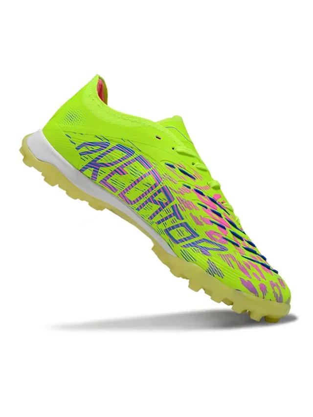 Adidas Predator Chaussures de football jaune multicolor vert lime néon upper synthétique turf 6