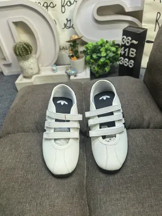 Adidas Red Beige Laceless Velcro Strap Lifestyle Sneakers 20