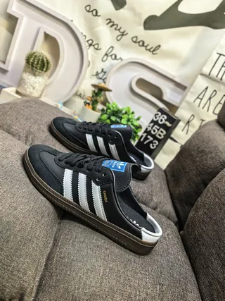Adidas Samba Black White Gum Lifestyle Sneakers 7