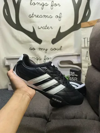 Adidas Samba Black White Quilted Leather Upper Three-Stripe Side Branding Lifestyle Sneakers 5