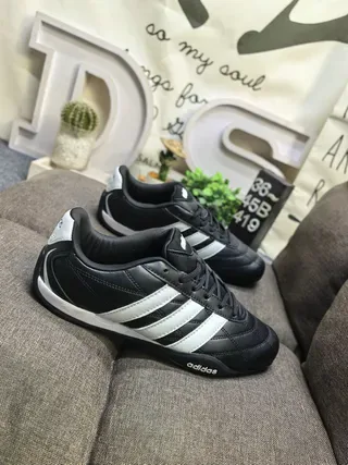 Adidas Samba Black White Quilted Leather Upper Three-Stripe Side Branding Lifestyle Sneakers 9