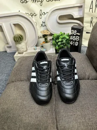 Adidas Samba Black White Quilted Leather Upper Three-Stripe Side Branding Lifestyle Sneakers 10