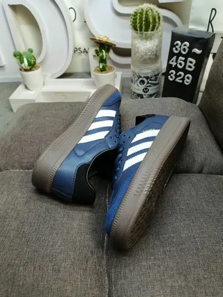 Adidas Samba Blue and White Lifestyle Sneakers 6