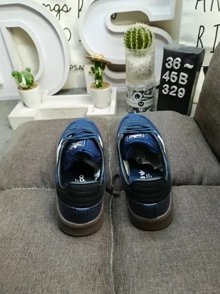 Adidas Samba Blue and White Lifestyle Sneakers 8