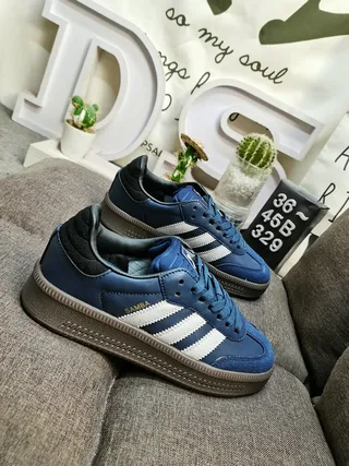Adidas Samba Blue and White Lifestyle Sneakers 9