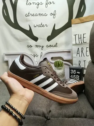 Adidas Samba Chaussures Lifestyle Marron et Blanc 5